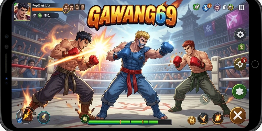 Screenshot GAWANG69 menampilkan aksi pertarungan yang mendebarkan.