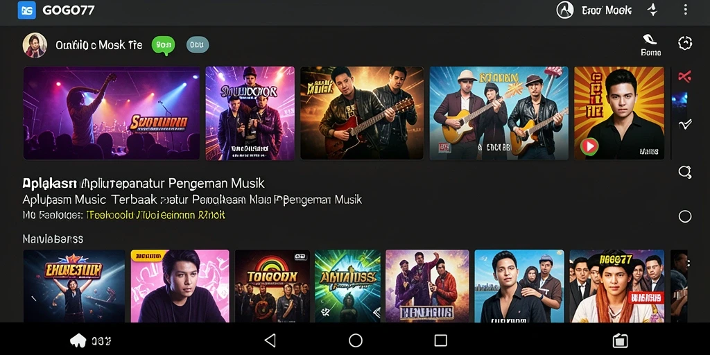Tangkapan layar GOGO77 menampilkan pengguna menikmati pengalaman musik yang menyenangkan.