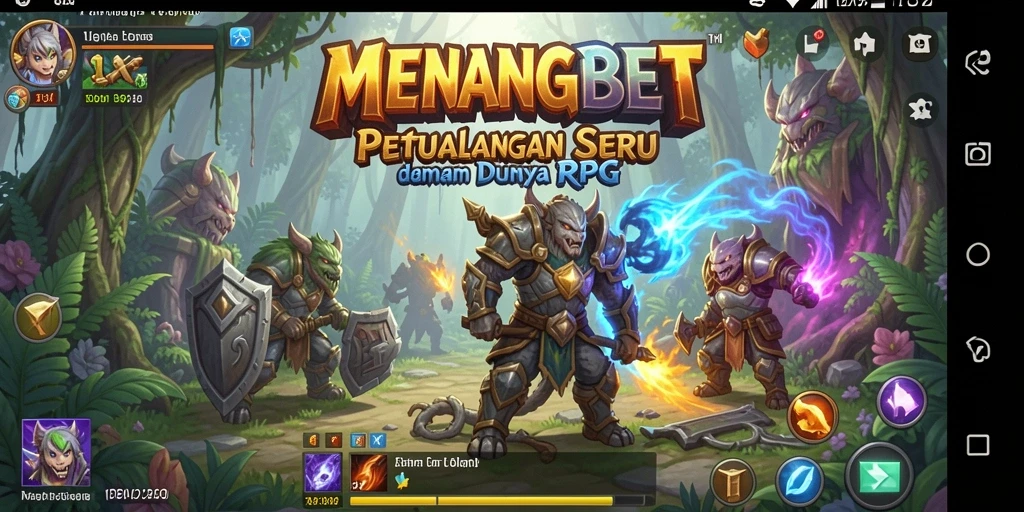 Screenshot MENANGBET menunjukkan aksi gameplay RPG yang mendebarkan.