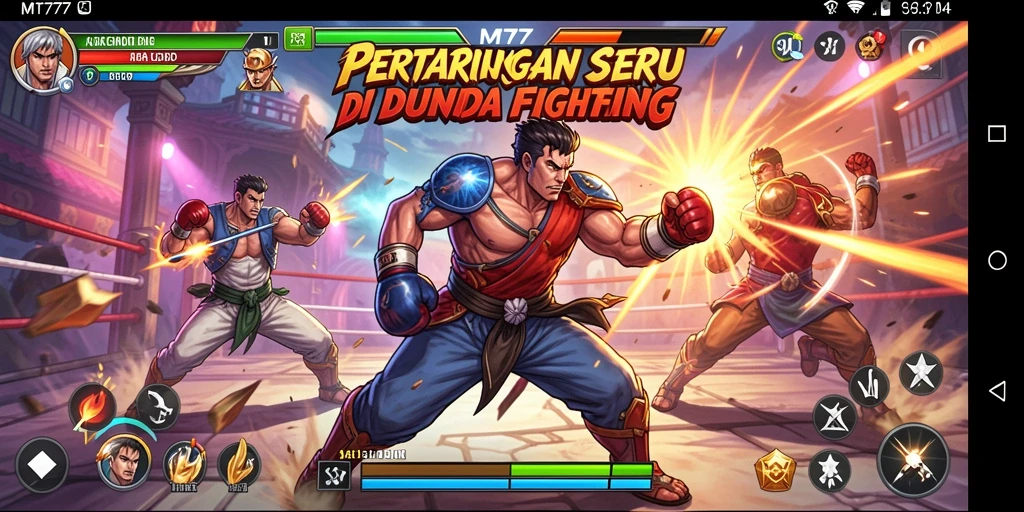 Tampilan gameplay pertarungan seru di MT777.