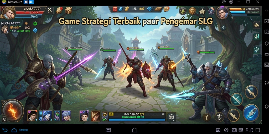 Tampilan gameplay menarik dari NIKMAT777 menampilkan aksi SLG seru.