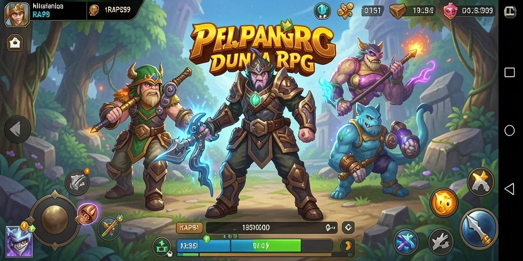 Tampilan gameplay menakjubkan di dunia RPG yang luas.