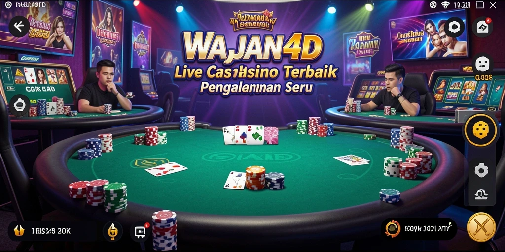 Tampilan gameplay Live Casino yang menarik dan interaktif di WAJAN4D.